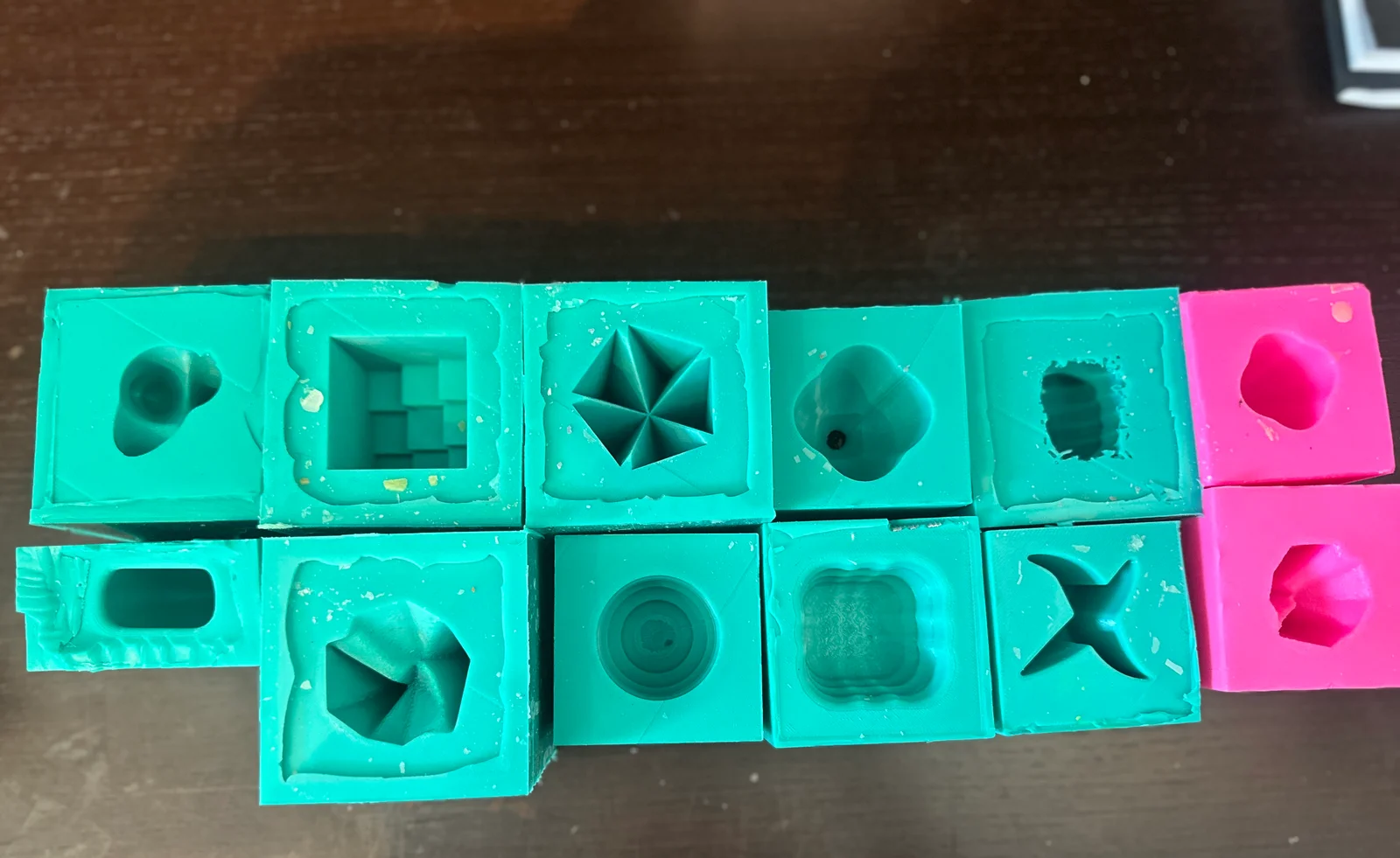 The silicone moulds