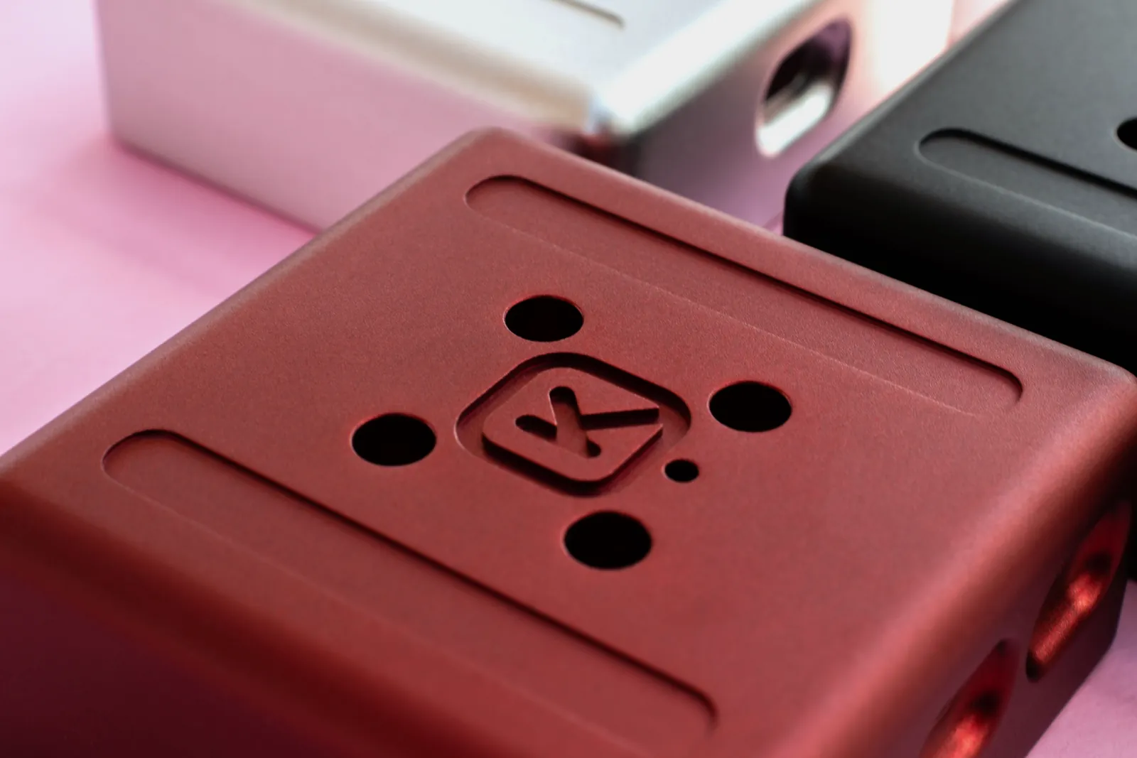 Close-up of the machined body